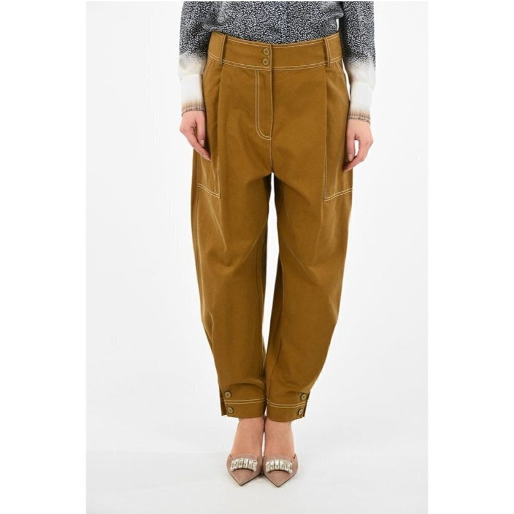 Ulla Johnson Fleet High Rise Waist Ankle Harem Pants Brown Size 6
